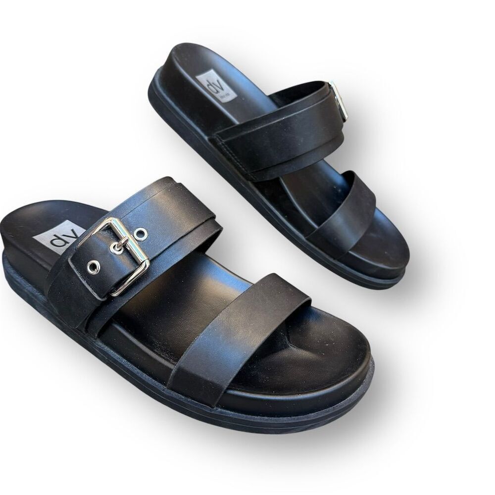 Dolce Vita Women's Black Slide Almany Sandals Size 8 Casual Summer